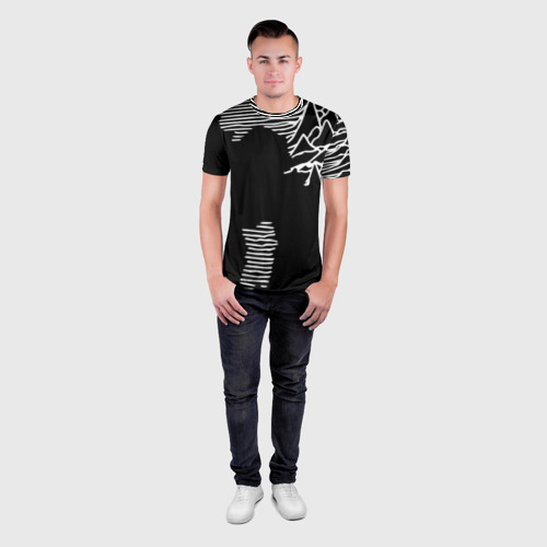 Мужская футболка 3D Slim Joy Division - неровность горы, цвет 3D печать - фото 4