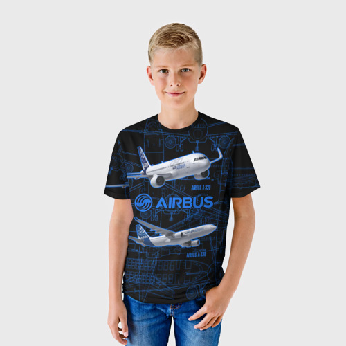 Детская футболка 3D Airbus A320, цвет 3D печать - фото 3