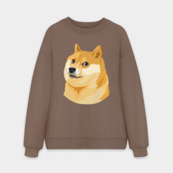 Мужской свитшот oversize без начеса хлопок Пёс Доге