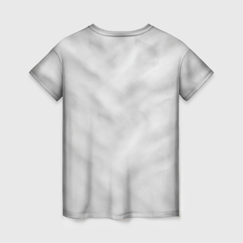 Женская футболка 3D с принтом Love: Волк и волчица, вид сзади #1