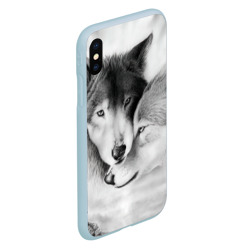 Чехол для iPhone XS Max матовый Love: Волк и волчица - фото 2