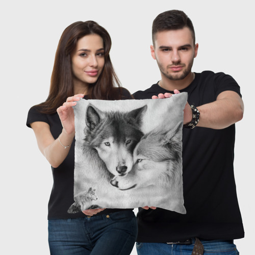 Подушка 3D Love: Волк и волчица - фото 3