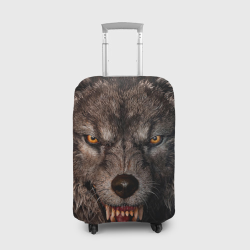 Чехол для чемодана 3D Морда злого волка, цвет 3D печать