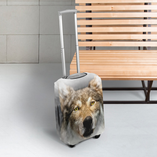 Чехол для чемодана 3D Волк: зима, цвет 3D печать - фото 3