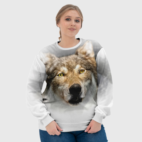 Женский свитшот 3D Волк: зима, цвет 3D печать - фото 6