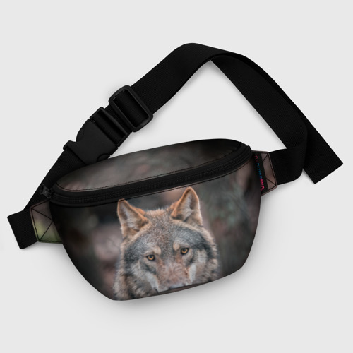 Поясная сумка 3D с принтом Волк с грустными глазами, фото #5