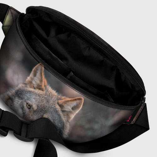 Поясная сумка 3D с принтом Волк с грустными глазами, фото #6