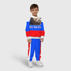 Детский костюм с толстовкой 3D Привет из России - медведь и триколор - фото 2