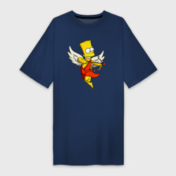 Платье-футболка хлопок Барт Симпсон - купидон ангел