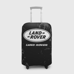 Чехол для чемодана 3D Land Rover Speed на темном фоне со следами шин