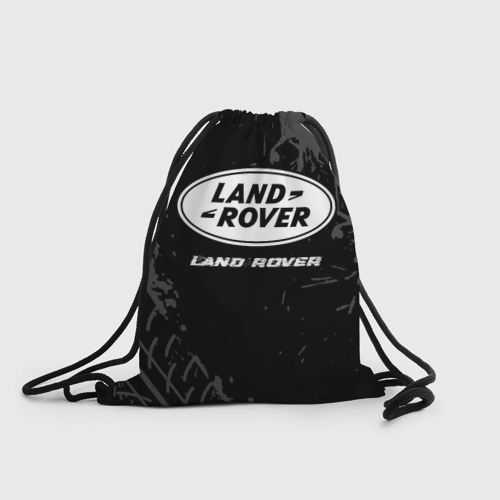 Рюкзак-мешок 3D Land Rover Speed на темном фоне со следами шин