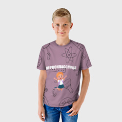 Детская футболка 3D Первоклассница идет в школу - фото 2