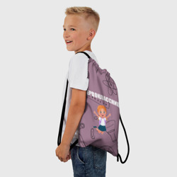 Рюкзак-мешок 3D Первоклассница идет в школу - фото 2