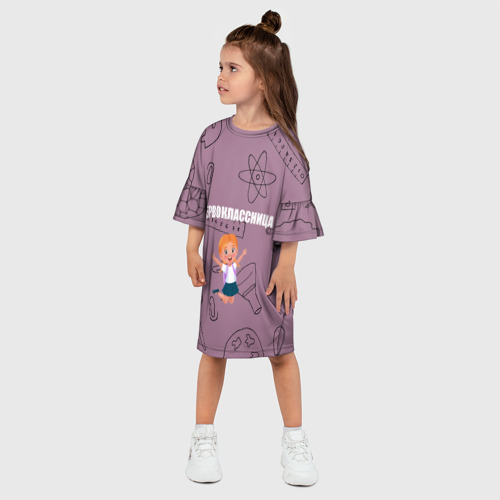 Детское платье 3D Первоклассница идет в школу - фото 3