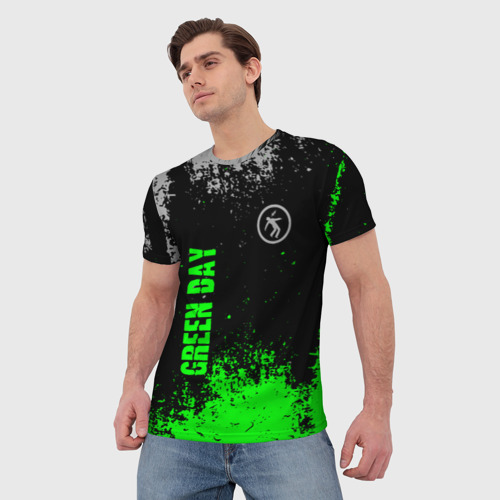 Мужская футболка 3D Green day - hits, цвет 3D печать - фото 3