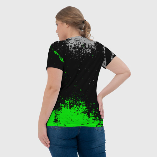 Женская футболка 3D с принтом Green day - hits, вид сзади #2