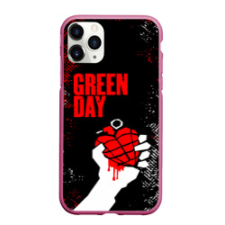 Чехол для iPhone 11 Pro Max матовый Green day - краска