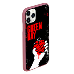 Чехол для iPhone 11 Pro матовый Green day - краска - фото 2