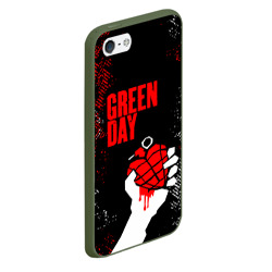 Чехол для iPhone 5/5S матовый Green day - краска - фото 2