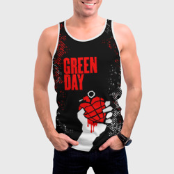 Мужская майка 3D Green day - краска - фото 2