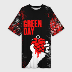 Платье-футболка 3D Green day - краска