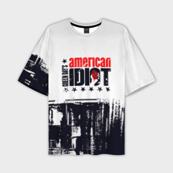 Мужская футболка oversize 3D Green day American idiot - rock