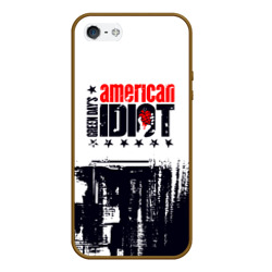 Чехол для iPhone 5/5S матовый Green day American idiot - rock