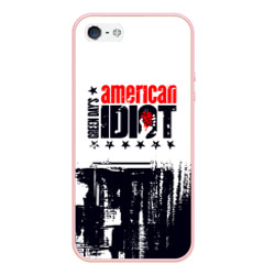 Чехол для iPhone 5/5S матовый Green day American idiot - rock