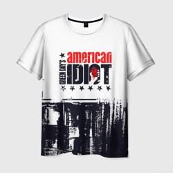 Мужская футболка 3D Green day American idiot - rock