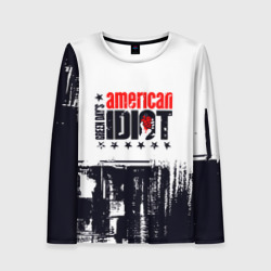 Женский лонгслив 3D Green day American idiot - rock