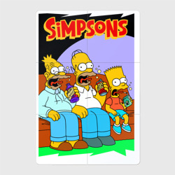 Магнитный плакат 2Х3 Симпсоны мужики пялятся в ящик