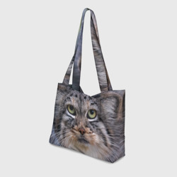 Пляжная сумка 3D Дикий кот манул - фото 2