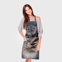 Фартук 3D Дикий кот манул - глаза - фото 2