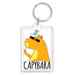 Брелок прямоугольный 35*50 Capybara водосвинка