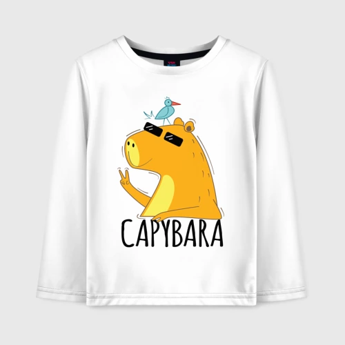 Детский лонгслив хлопок Capybara водосвинка