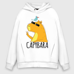 Мужское худи Oversize хлопок Capybara водосвинка