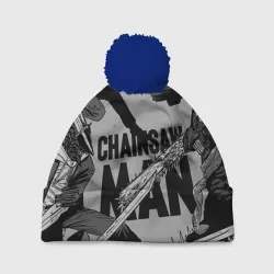 Шапка 3D c помпоном Chainsaw man comix