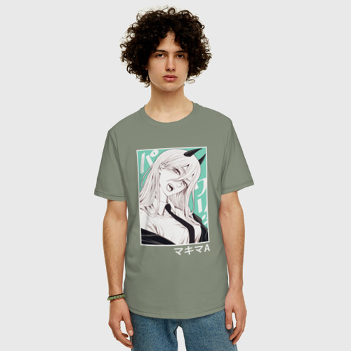 Мужская футболка хлопок Oversize с принтом Красотка Макима, фото на моделе #1