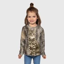 Детский лонгслив 3D Британская мраморная - фото 2