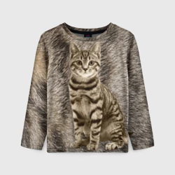 Детский лонгслив 3D Британская мраморная