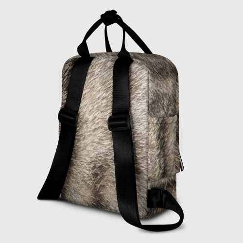 Женский рюкзак 3D с принтом Британская мраморная, вид сзади #1