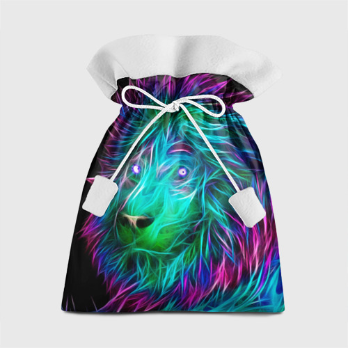 Подарочный 3D мешок Светящийся неоновый лев