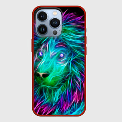 Чехол для iPhone 13 Pro Светящийся неоновый лев