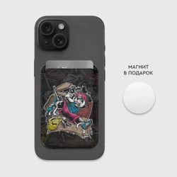 Картхолдер Magsafe магнитный Панда танцует Брейк-данс - фото 2