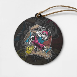 Деревянная игрушка круг Панда танцует Брейк-данс