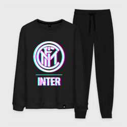 Мужской костюм хлопок Inter FC в стиле glitch