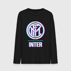 Мужской лонгслив хлопок Inter FC в стиле glitch