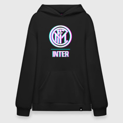 Худи SuperOversize хлопок Inter FC в стиле glitch