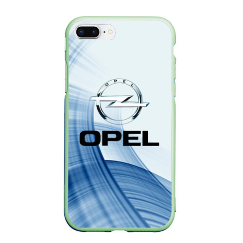 Чехол для iPhone 7Plus/8 Plus матовый Opel - logo, цвет салатовый