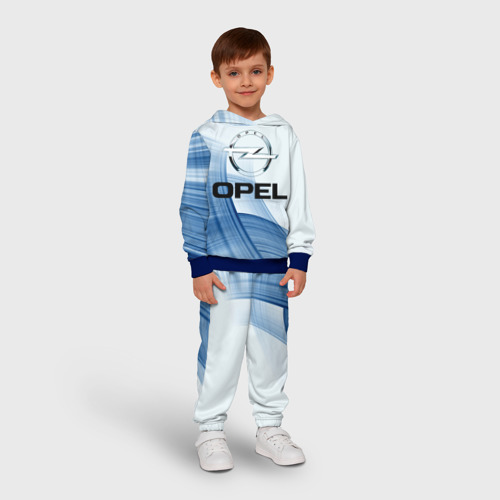 Детский костюм с толстовкой 3D Opel - logo, цвет синий - фото 3